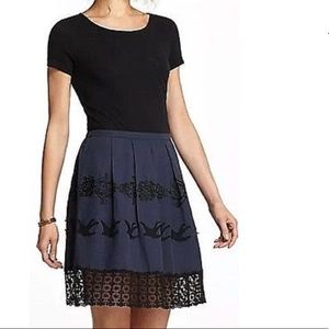Leifnotes ANTHROPOGIE Black and Navy Dress